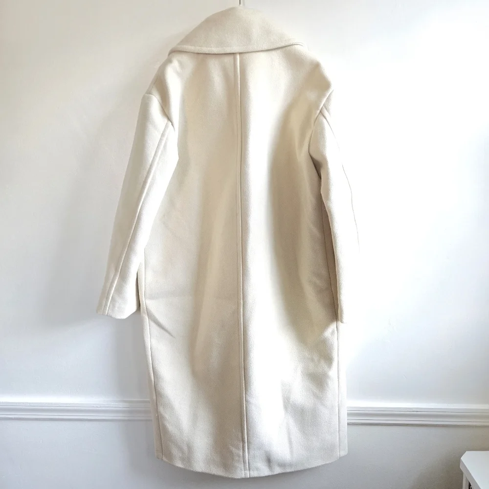 New ZARA Oversized Vanilla/Cream Coat NWT Small Ref 2675/241